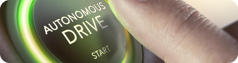 closeup autonomous drive button