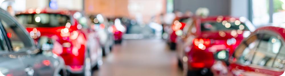 cars in dealership showroom